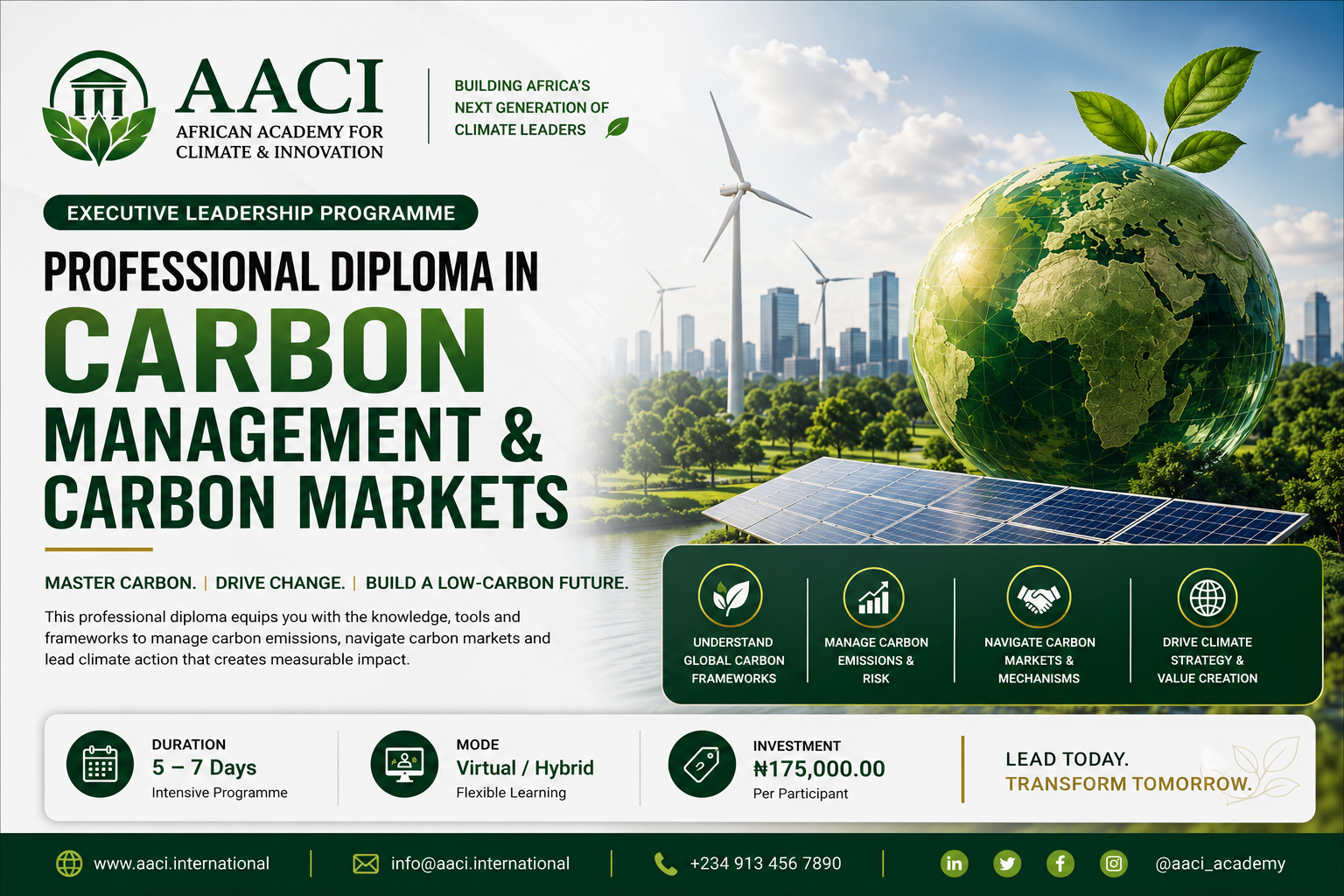 Professional Diploma in Carbon Management & Carbon Markets