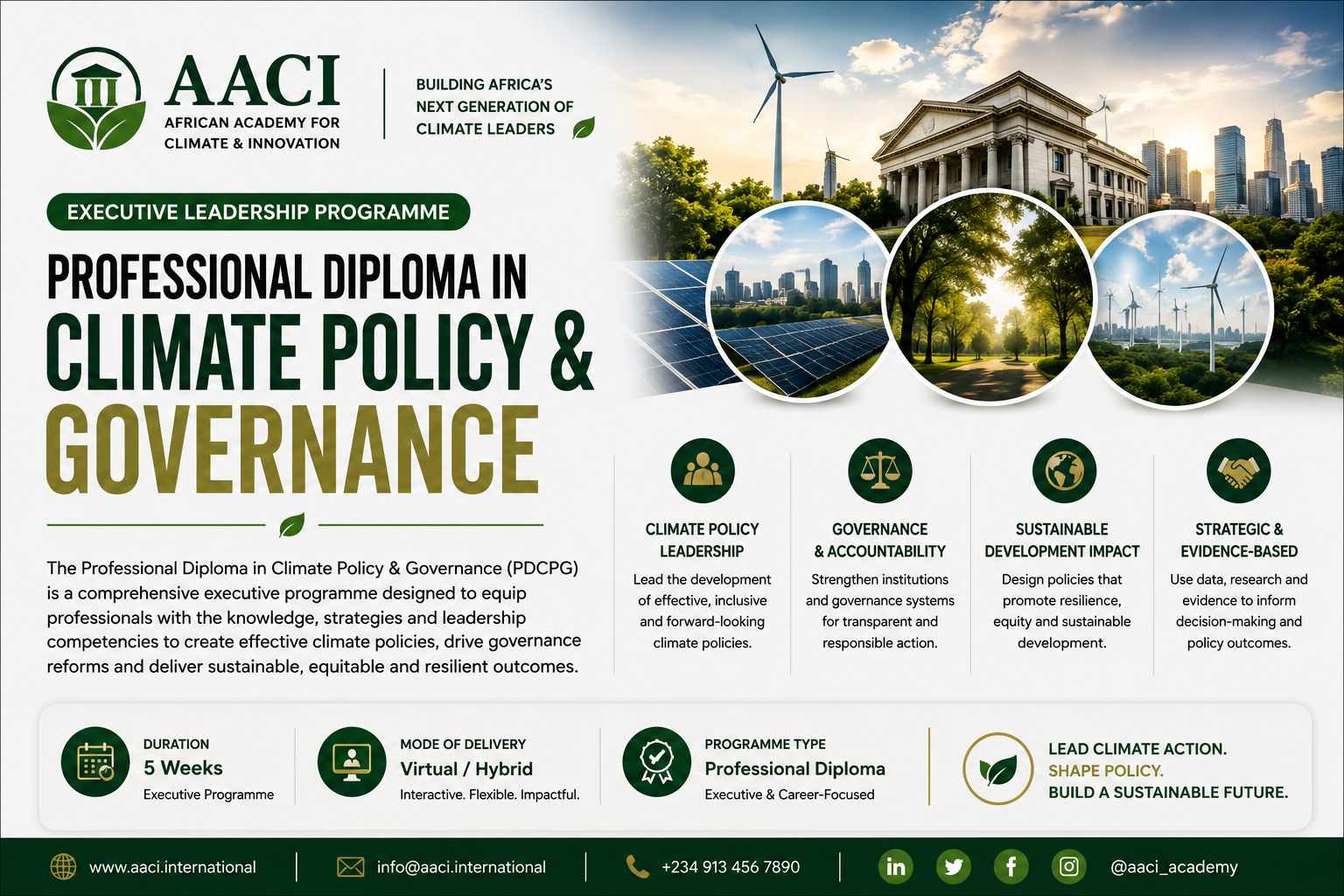 Professional Diploma in Climate Policy & Governance